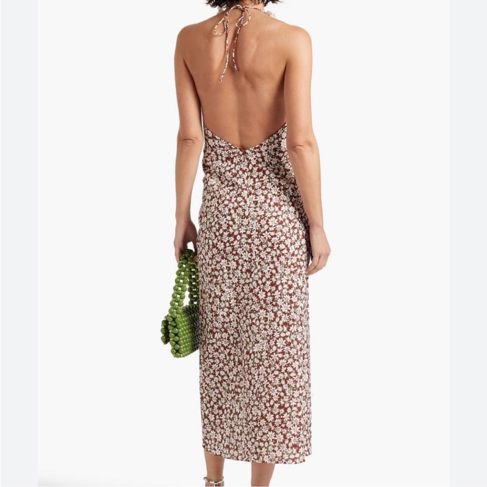 RIXO Sabrina Open Back Floral Lace Collared Midi Dress - Picture 11 of 15